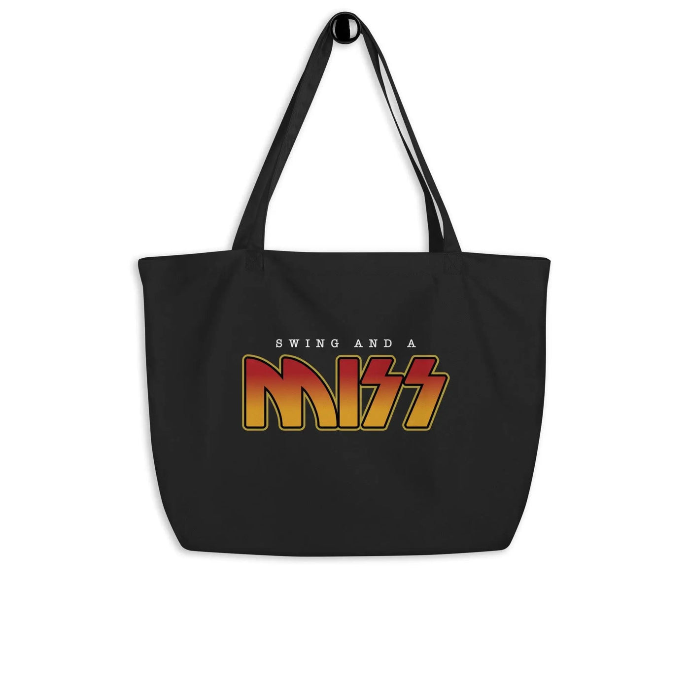 Swing and a Miss Large organic tote bag
