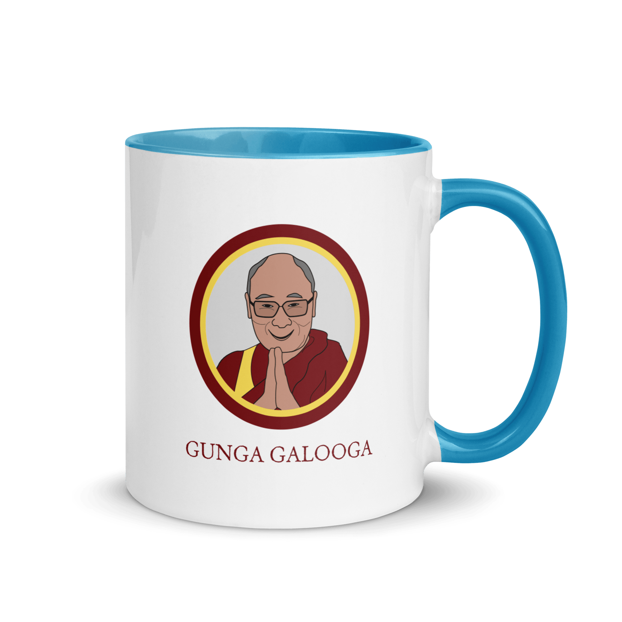 The Dali Lama Himself Mug with Color Inside VAWDesigns