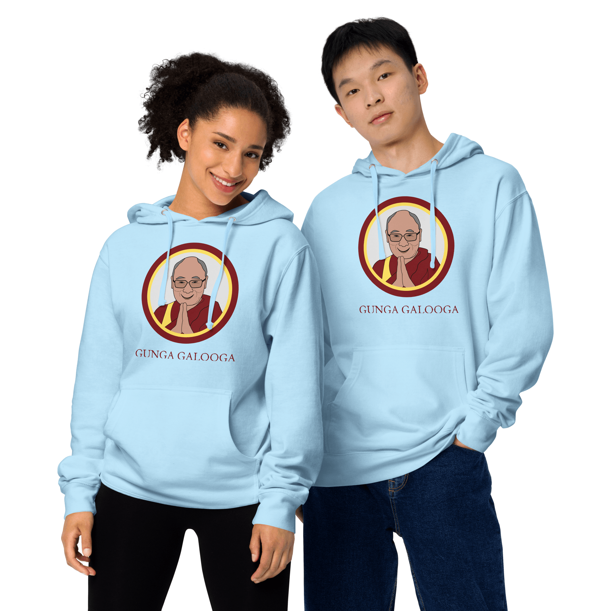 The Dali Lama Himself Unisex midweight hoodie VAWDesigns