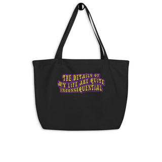 The Details of My Life...Large organic tote bag 