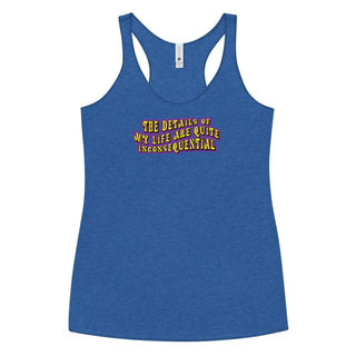 The Details of My Life...Women's Racerback Tank VAWDesigns