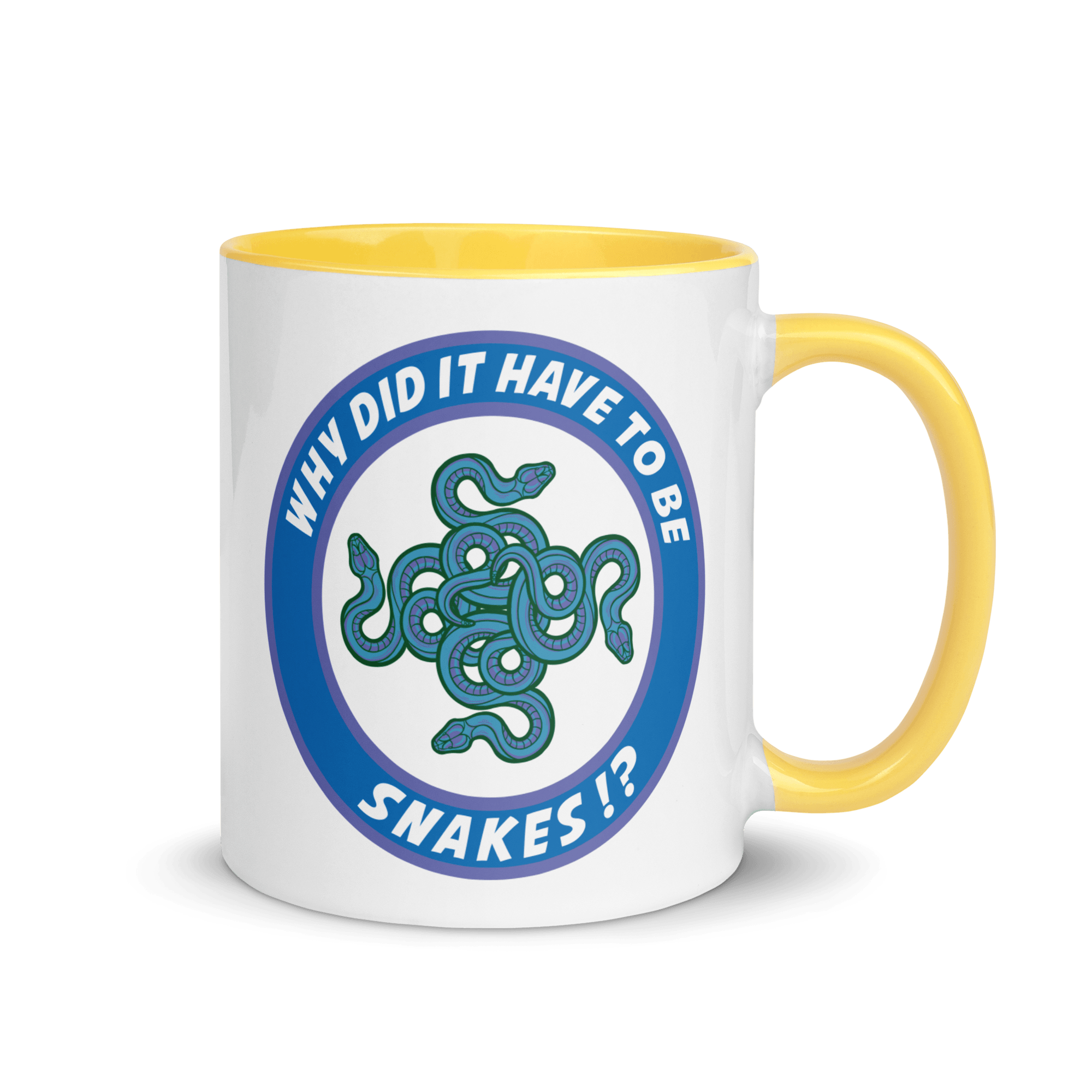 Why Did It Have To Be Snakes? Mug with Color Inside