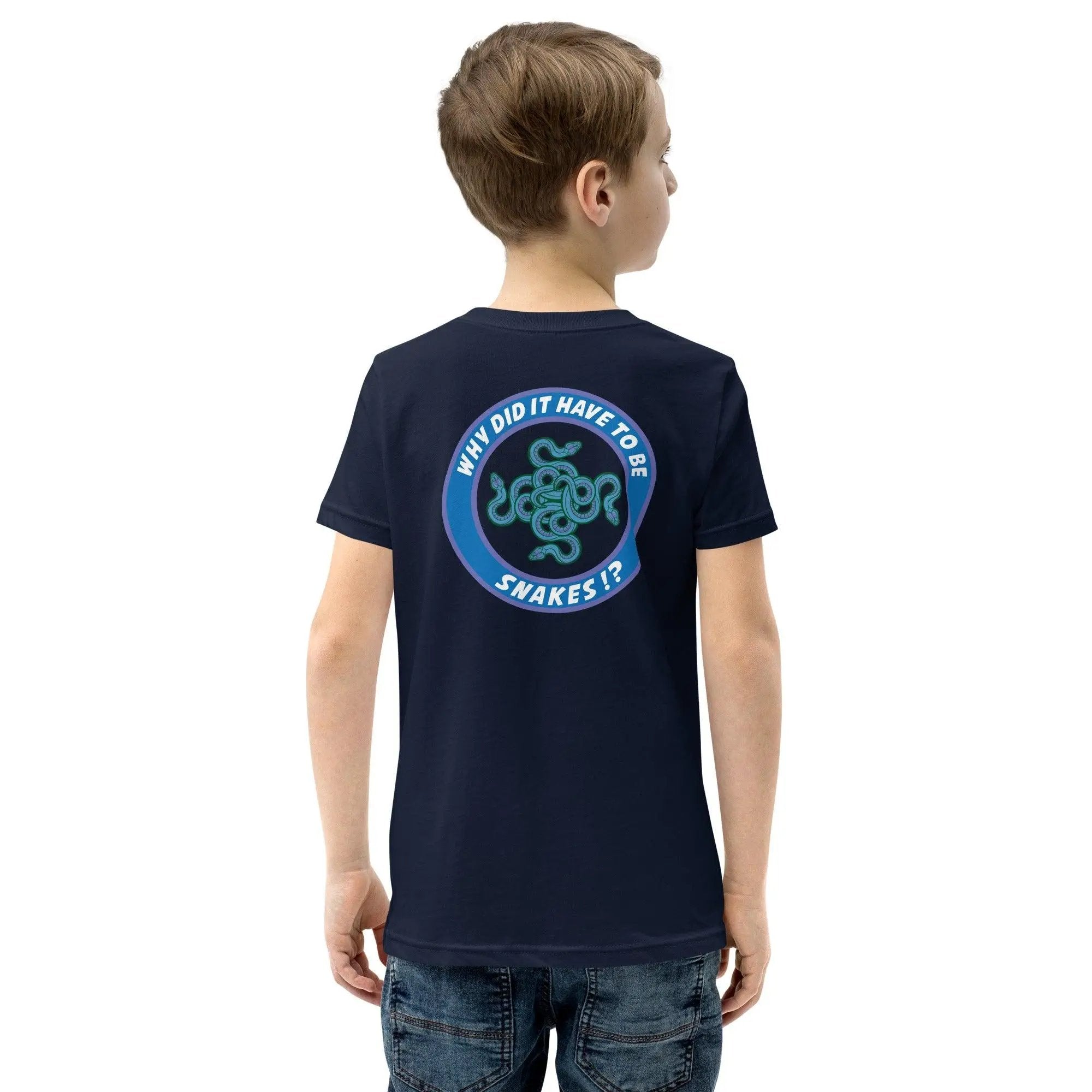 Why Did It Have To Be Snakes? Youth Short Sleeve T-Shirt VAWDesigns